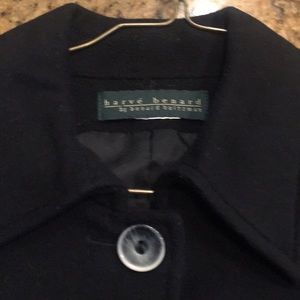 Wool blend coat black size 14